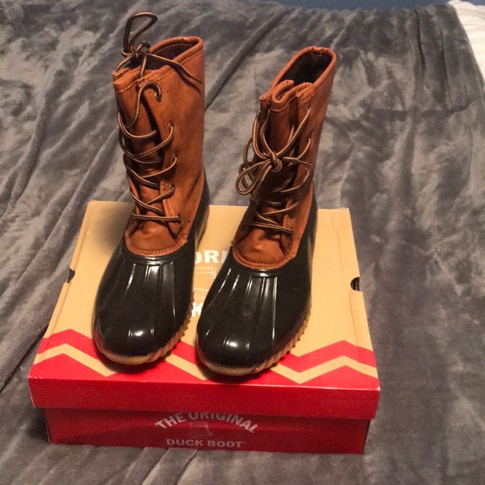 Duck boots.